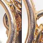 Hermes Ring Kelly Clochette PM Key Lock Points Half Circle Diamond Total 18k — view 5