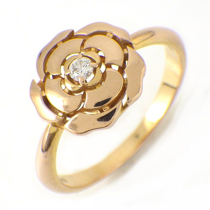 Chanel Ring Camellia Point Diamond 18k Pink Gold — view 9