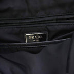 Prada Nylon Backpack Triangular Plate Black — view 7