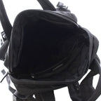 Prada Nylon Backpack Triangular Plate Black — view 5