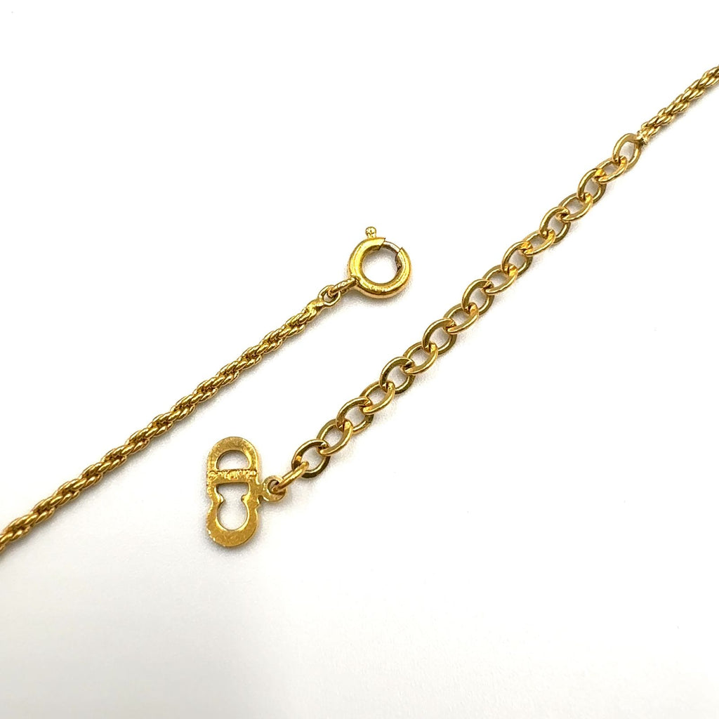 Dior CD Logo Twisted Circle Gold Plated Necklace — view 8
