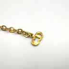Dior CD Logo Twisted Circle Gold Plated Necklace — view 4