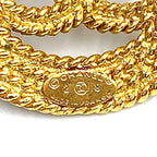 Chanel CC Logo Circle Gold Plated Brooch 28 — view 3