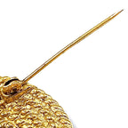 Chanel CC Logo Circle Gold Plated Brooch 28 — view 5