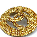 Chanel CC Logo Circle Gold Plated Brooch 28 — view 9