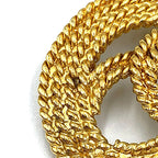 Chanel CC Logo Circle Gold Plated Brooch 28 — view 7