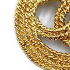 Chanel CC Logo Circle Gold Plated Brooch 28 — view 6