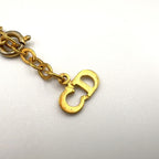 Dior CD Logo Oval Gold Plated Necklace — view 4