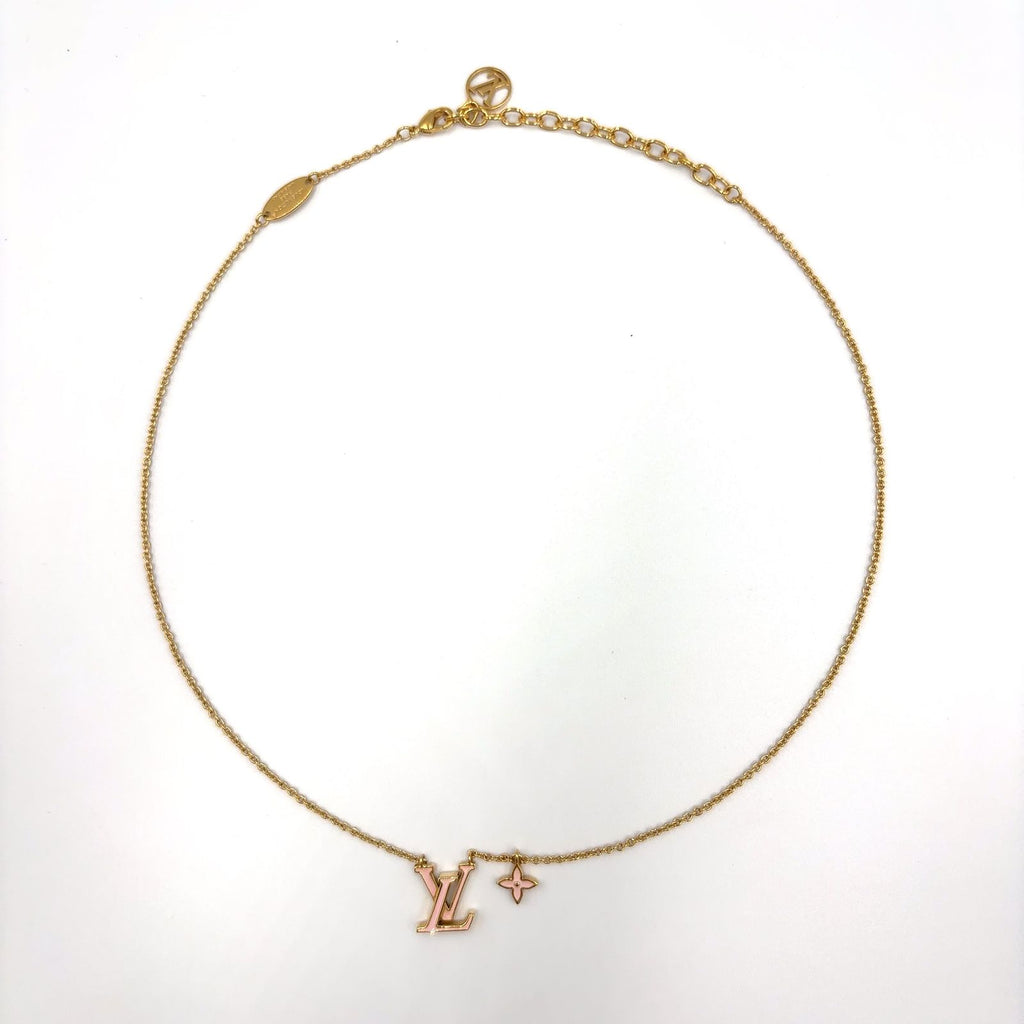 Louis Vuitton LV Iconic Enamel Gold Pink Necklace — view 3