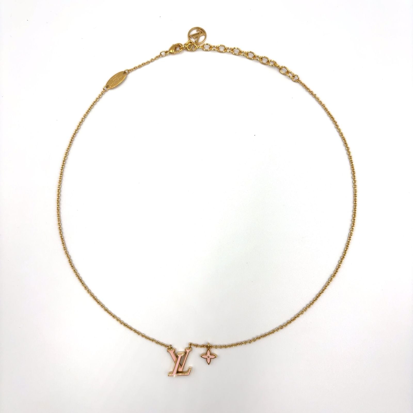 Louis Vuitton LV Iconic Enamel Gold Pink Necklace — view 3