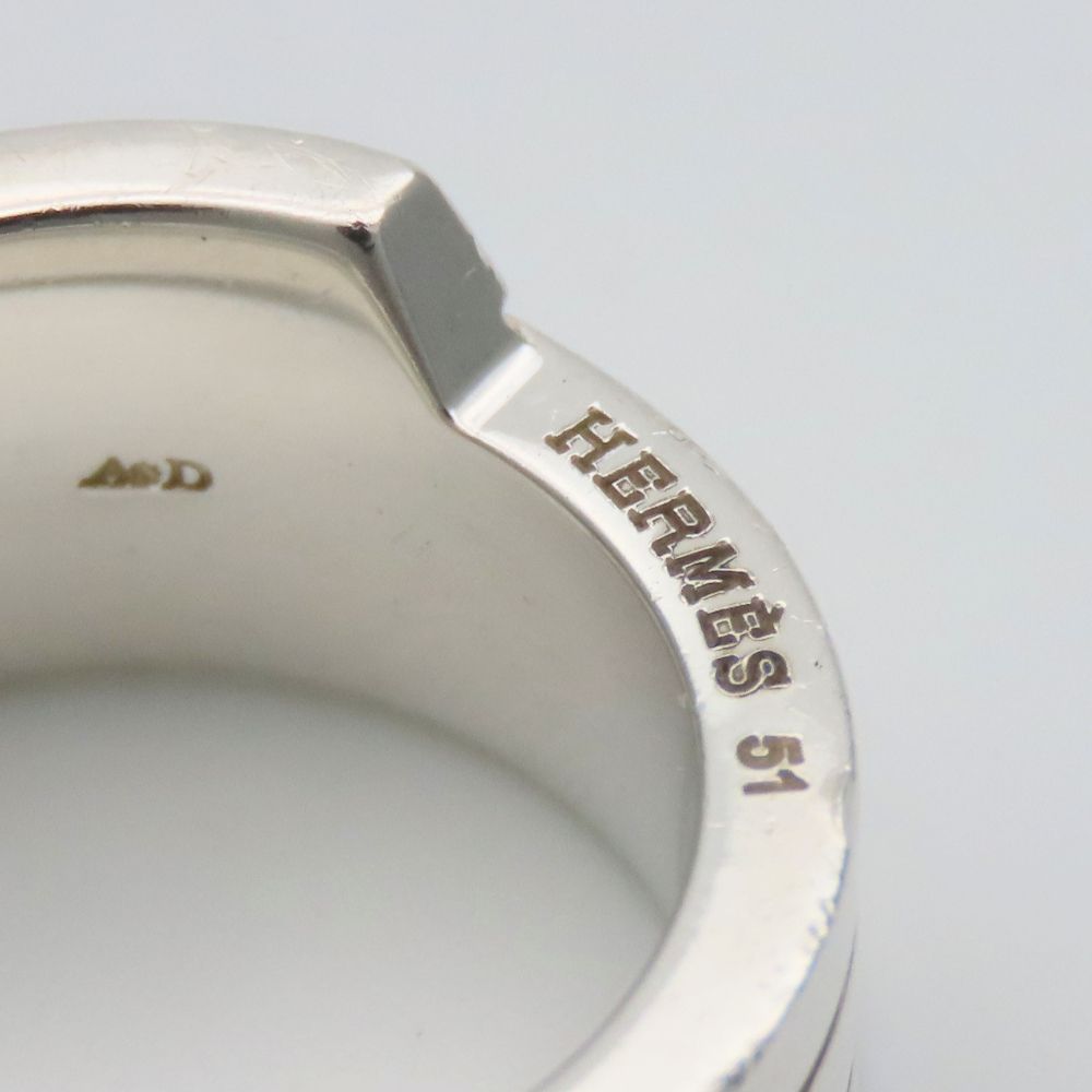 Hermes Ring Italic 51 925 Sterling Silver — view 5