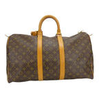 Louis Vuitton Boston Bag Keepall 45 Monogram Leather Brown Travel Business — view 3