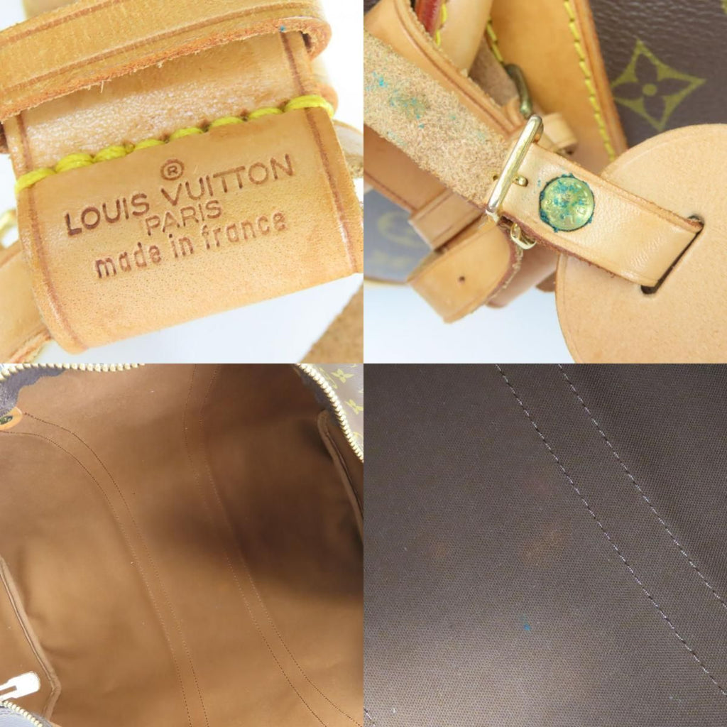 Louis Vuitton Boston Bag Keepall 45 Monogram Leather Brown Travel Business — view 8