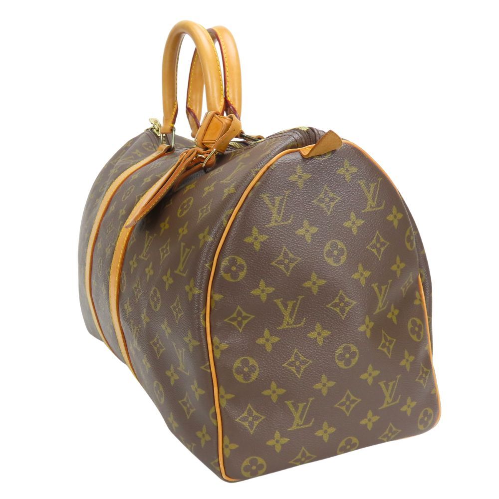 Louis Vuitton Boston Bag Keepall 45 Monogram Leather Brown Travel Business — view 2