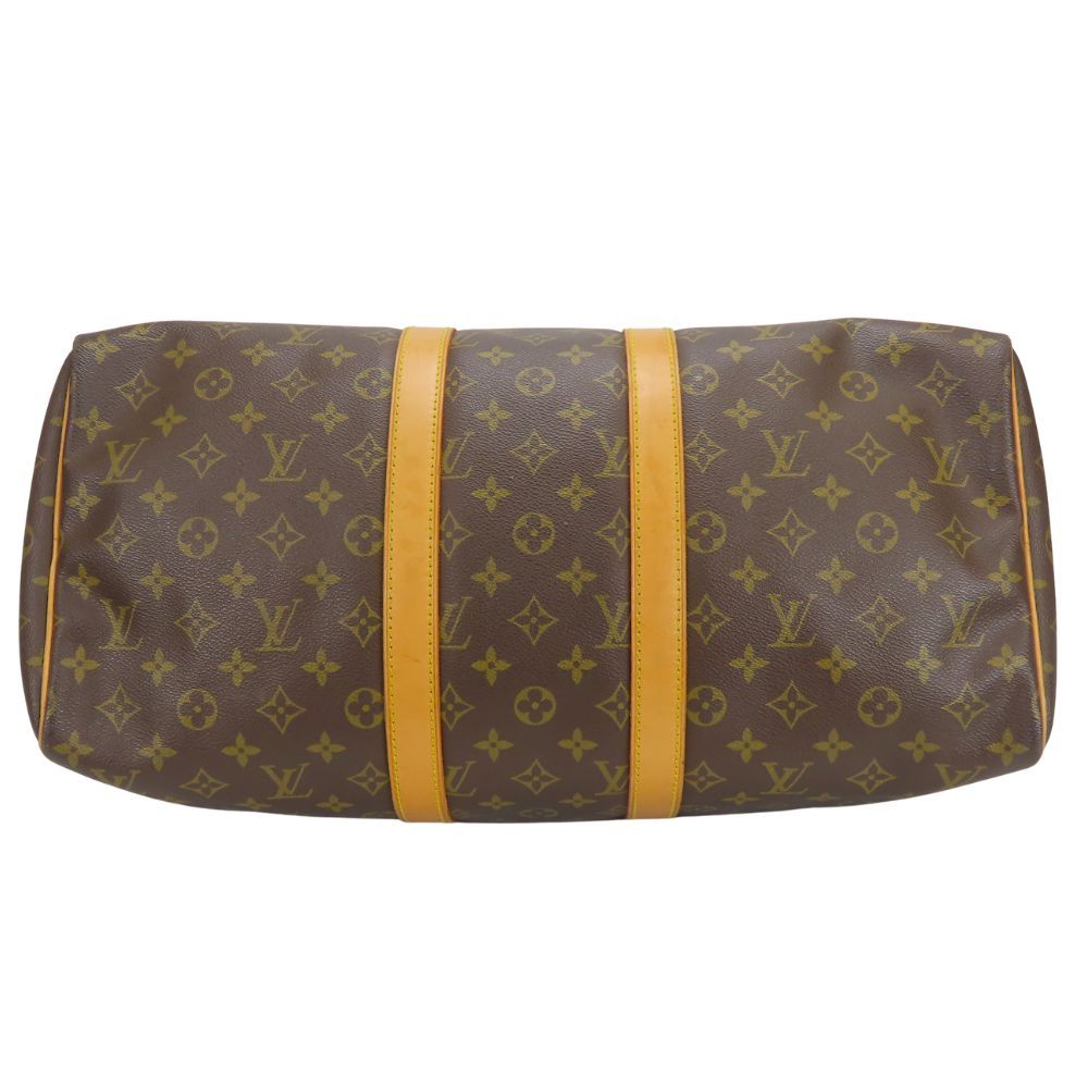 Louis Vuitton Boston Bag Keepall 45 Monogram Leather Brown Travel Business — view 4