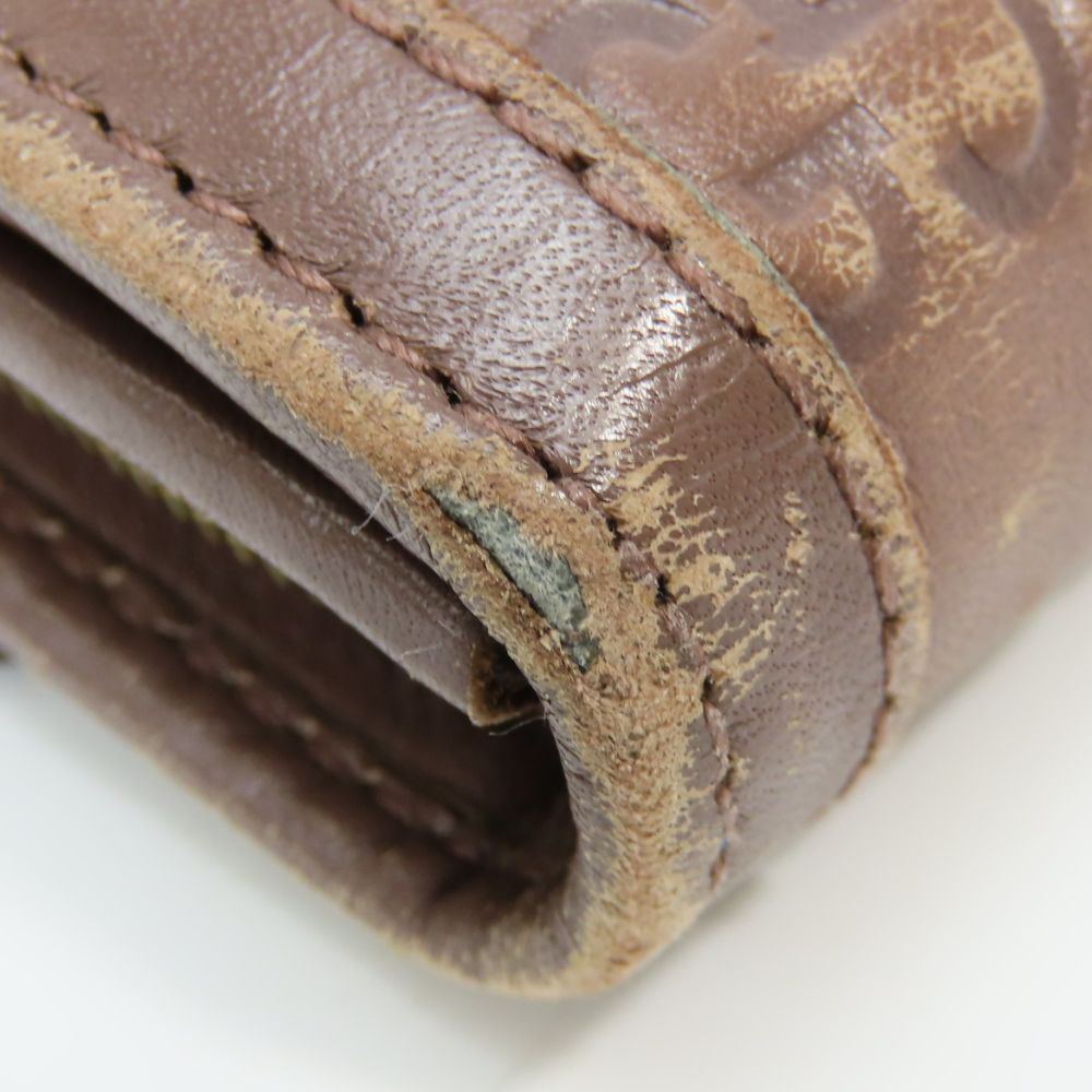 Gucci Wallet Interlocking Shim Marais the Brown Gold Bifold Casual — view 7