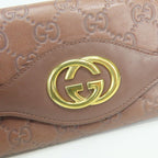 Gucci Wallet Interlocking Shim Marais the Brown Gold Bifold Casual — view 4