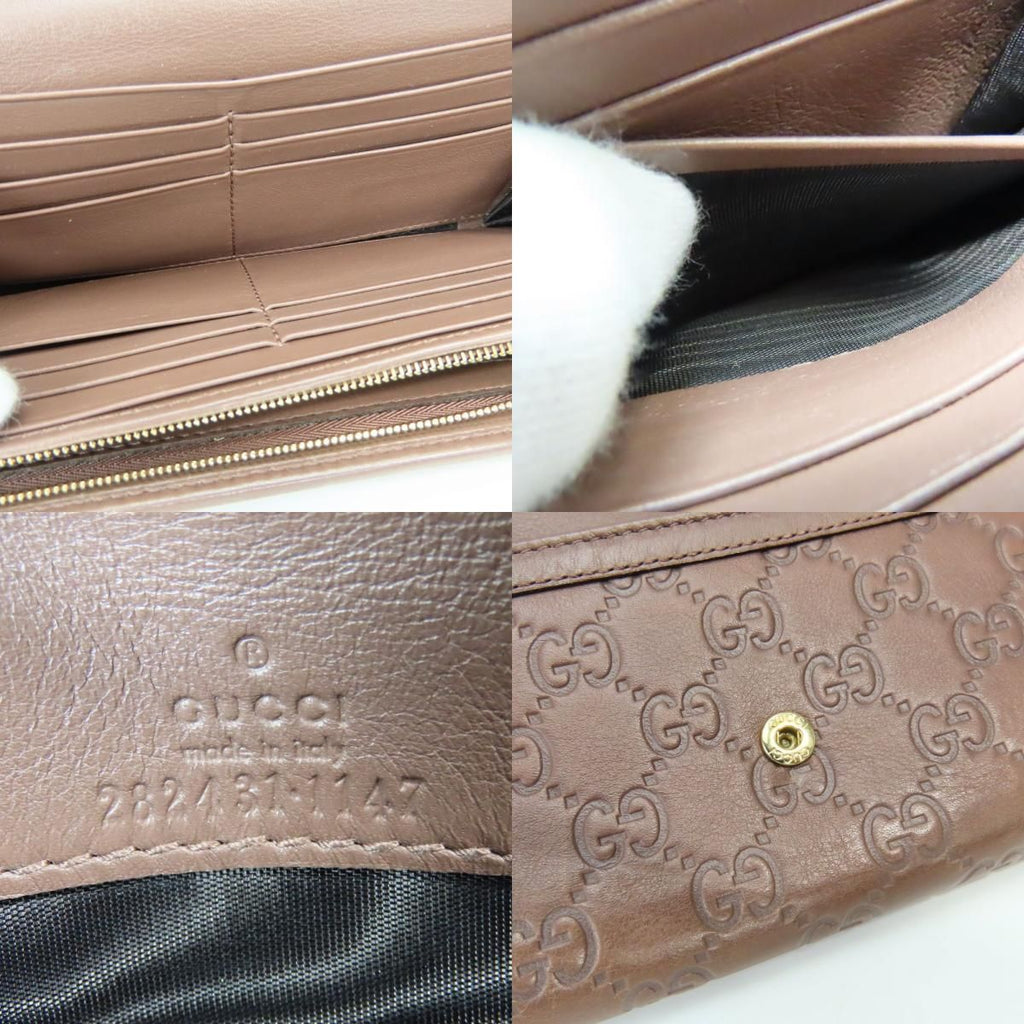 Gucci Wallet Interlocking Shim Marais the Brown Gold Bifold Casual — view 9