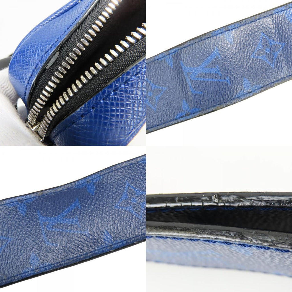 Louis Vuitton Shoulder Bag Outdoor Messenger PM Monogram Taiga Cobalt Crossbody — view 6