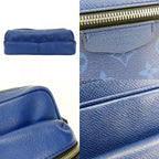 Louis Vuitton Shoulder Bag Outdoor Messenger PM Monogram Taiga Cobalt Crossbody — view 4