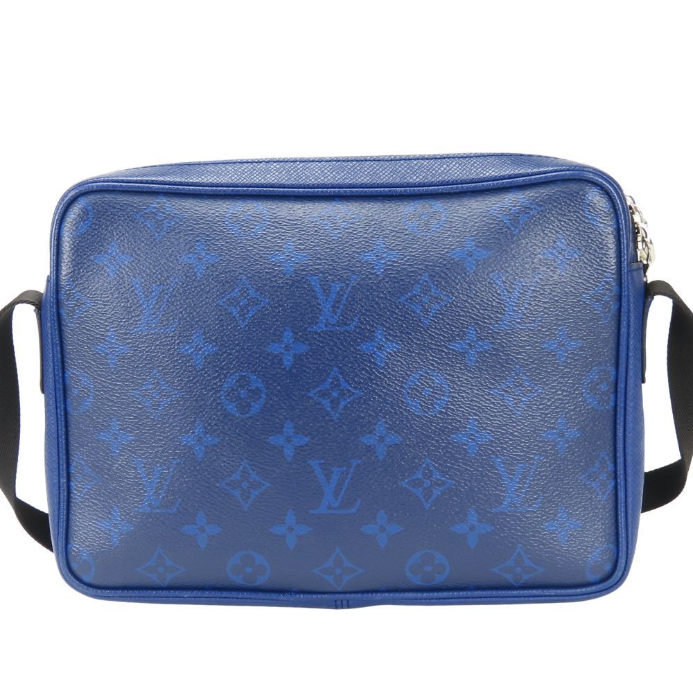 Louis Vuitton Shoulder Bag Outdoor Messenger PM Monogram Taiga Cobalt Crossbody — view 3
