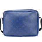 Louis Vuitton Shoulder Bag Outdoor Messenger PM Monogram Taiga Cobalt Crossbody — view 3