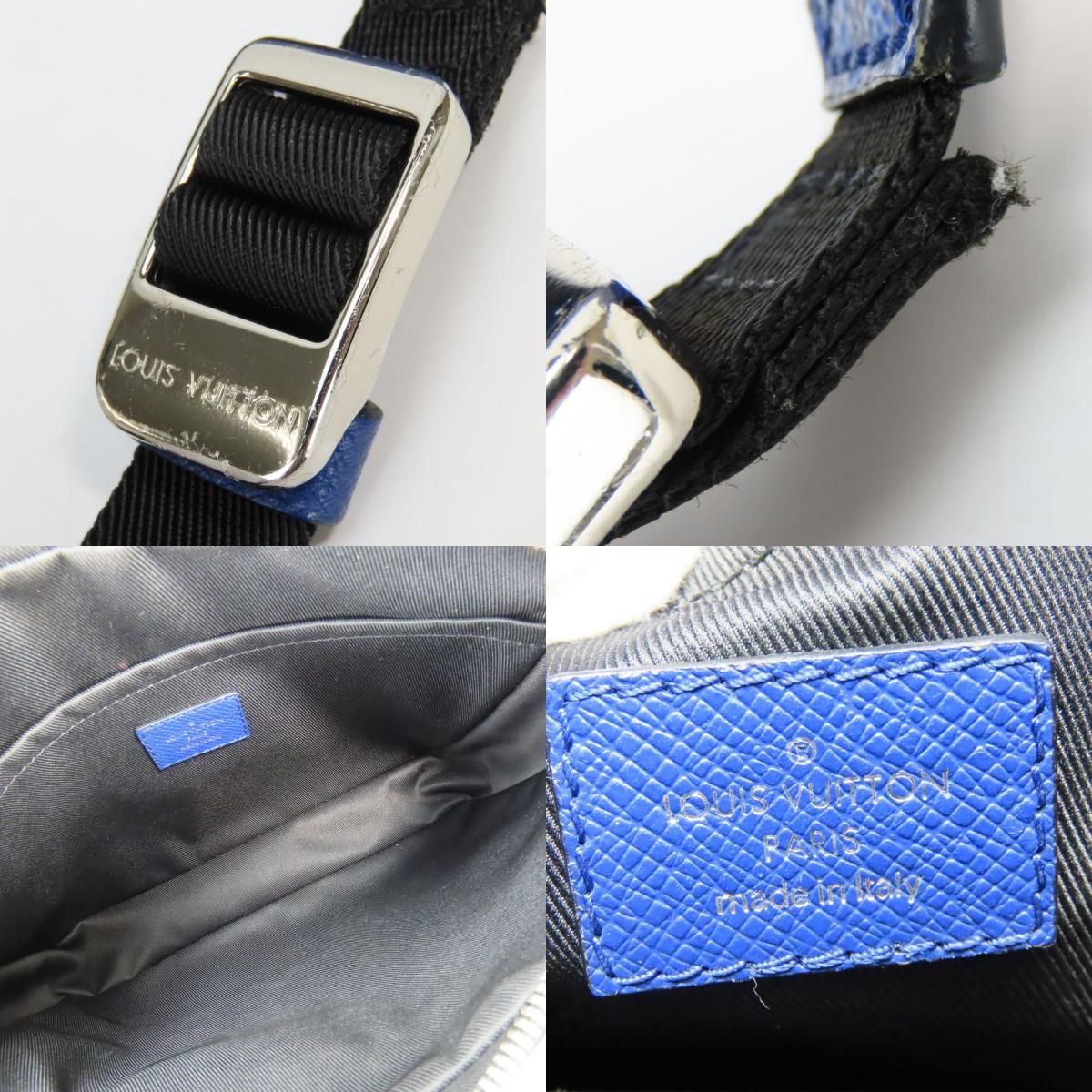Louis Vuitton Shoulder Bag Outdoor Messenger PM Monogram Taiga Cobalt Crossbody — view 8