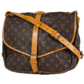 Louis Vuitton Saumur 35 Crossbody Shoulder Bag Monogram Brown