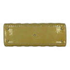 Dior Lady 2-Way Enamel Cannage Handbag Patent Leather Yellow — view 5