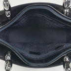 Dior Maris Pearl Handbag 2-Way Enamel Patent Leather Black — view 9