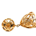 Chanel CC Logo Birdcage Earrings Gold Plated — view 3
