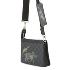 Louis Vuitton Shoulder Bag Damier Graphite Gaston Wearable Wallet Black — view 2