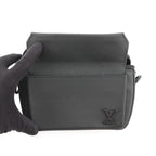 Louis Vuitton Shoulder Bag LV Aerolog Lambskin Pilot Wearable Wallet Black — view 5