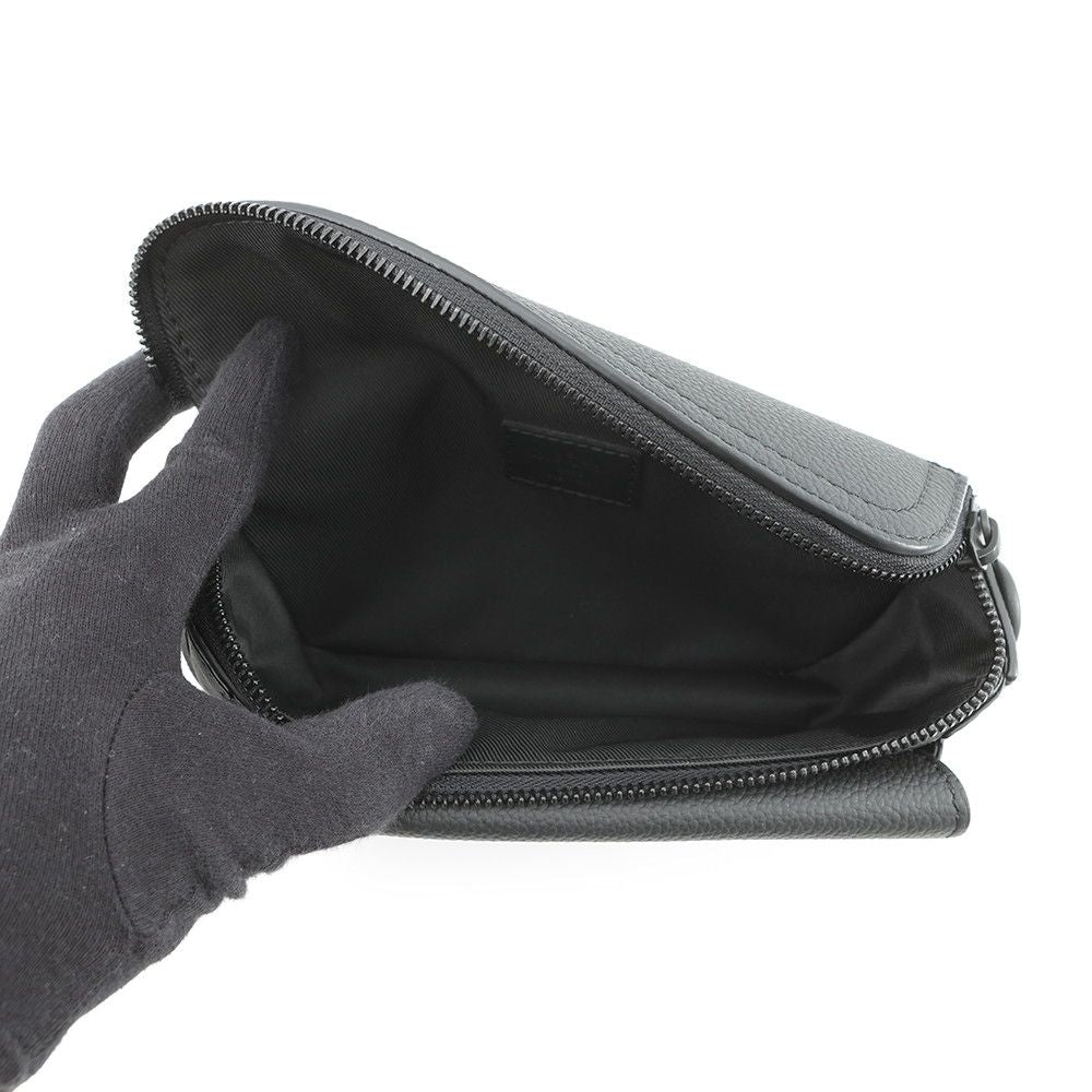Louis Vuitton Shoulder Bag LV Aerolog Lambskin Pilot Wearable Wallet Black — view 6