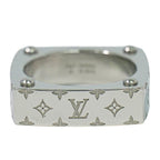 Louis Vuitton LV Ring Monogram Gold M Metal Silver