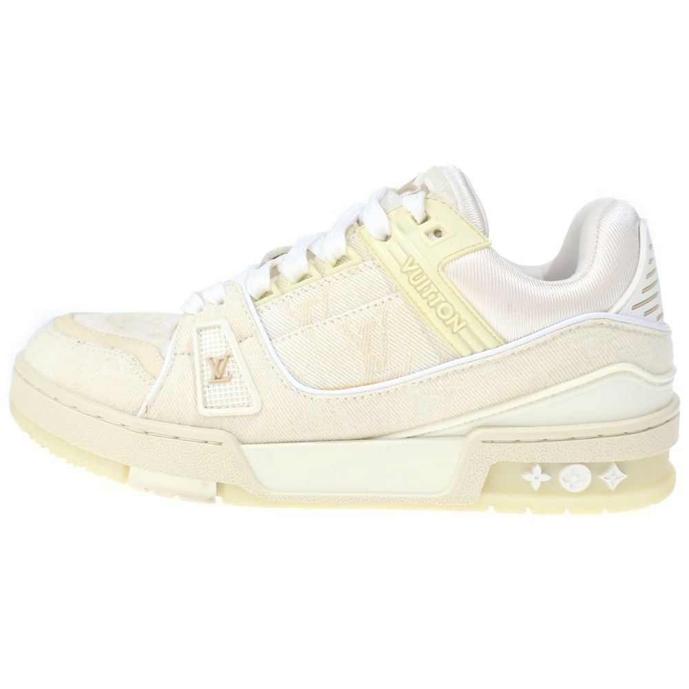 Louis Vuitton LV Trainer Monogram Line Low Cut Sneakers Beige