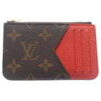 Louis Vuitton Monogram Post Cult Romy Rouge Fragment Case Card Coin Brown Red — view 2
