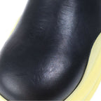 Bottega Veneta Tire Chelsea Boots Side Gore High Cut Black Yellow — view 6