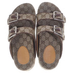 Gucci GG Canvas Strap Slide Sandals Beige — view 4