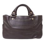 Celine Bag Handbag Leather Boogie Bag Dark Brown Handheld Simple