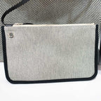 Hermes Herbag Zip PM Handbag Ed Toile GM Vache Hunter Silver — view 8