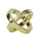 Hermes Scarf Ring Cosmos Metal Gold Plated