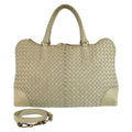 Bottega Veneta Intrecciato Ivory Vfedo Shoulder Bag