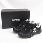 Chanel CC Logo Mesh Sneakers Black — view 7
