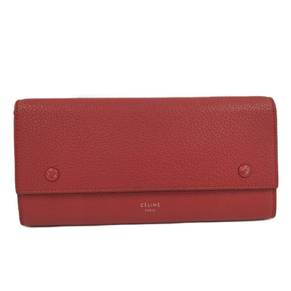 Celine Wallet Leather Red