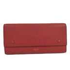 Celine Wallet Leather Red