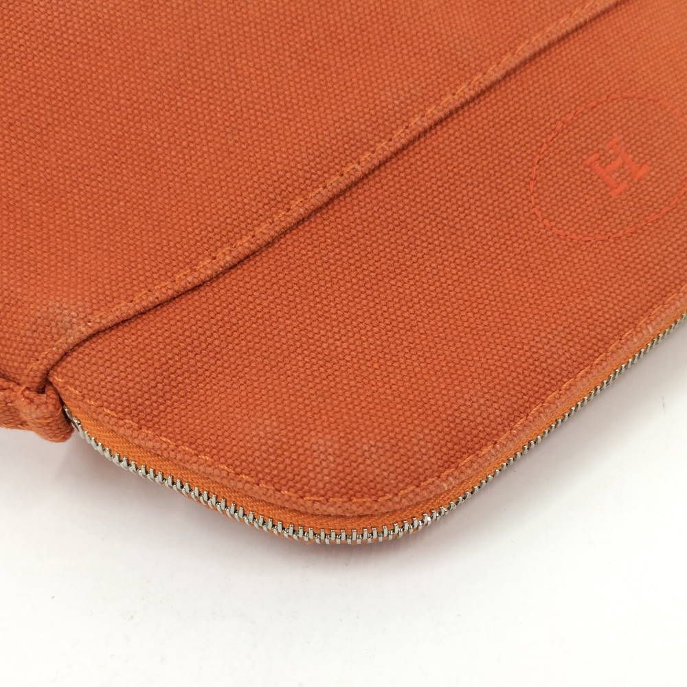 Hermes Bolide Pouch 20 Mini Canvas Orange — view 7