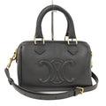Celine Bag Cuir Triomphe Small Boston Leather Black