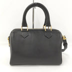 Celine Bag Cuir Triomphe Small Boston Leather Black — view 2