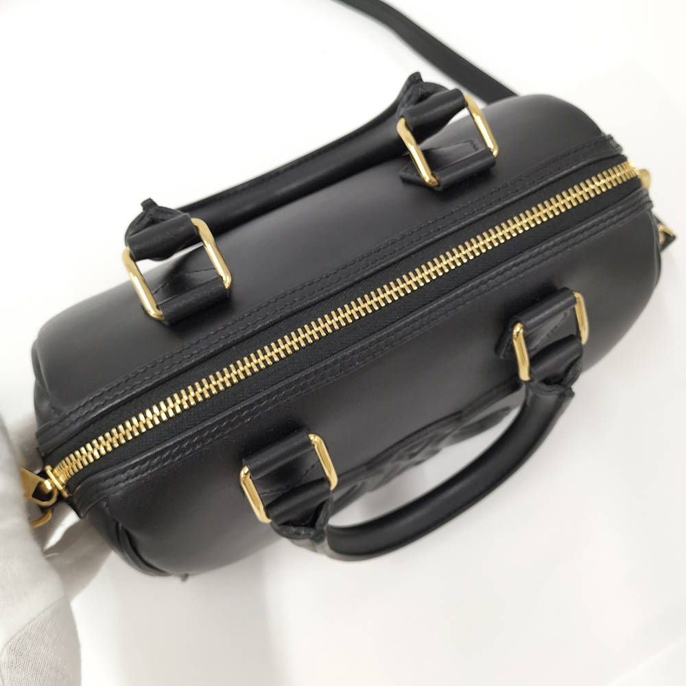 Celine Bag Cuir Triomphe Small Boston Leather Black — view 8
